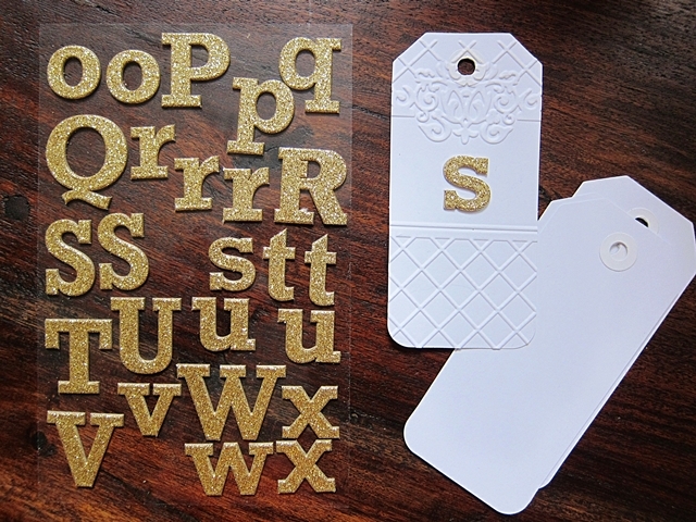 Gold Monogram Gift Tags