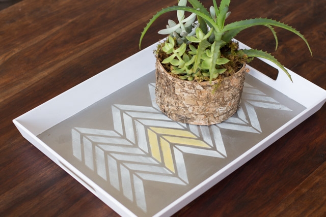 Stenciled Tray-3