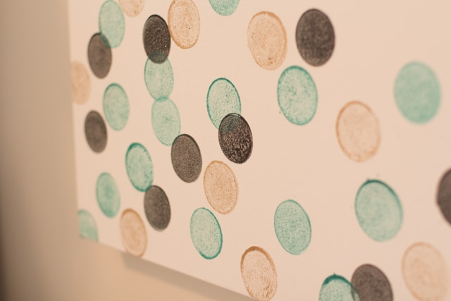DIY Glitter Dot Canvas Art-14