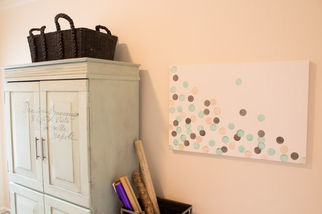 DIY Glitter Paint Dot Canvas Art-10