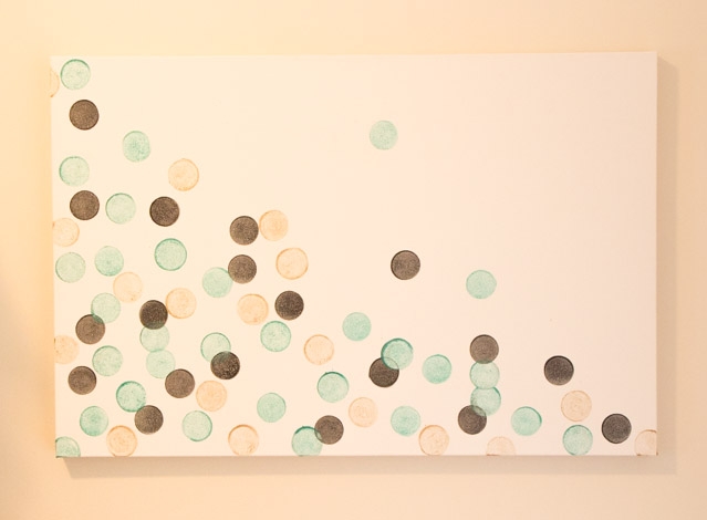 DIY Glitter Paint Dot Canvas Art-2