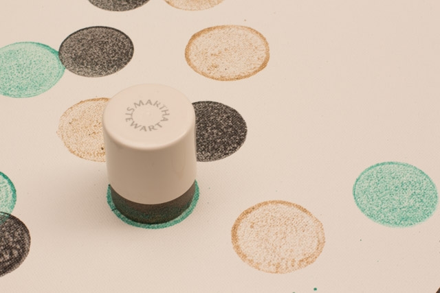 DIY Glitter Paint Dot Canvas Art-3