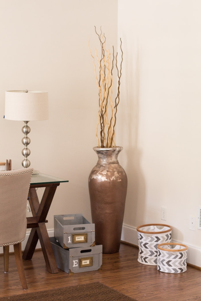 Silver Leaf Accent Vase