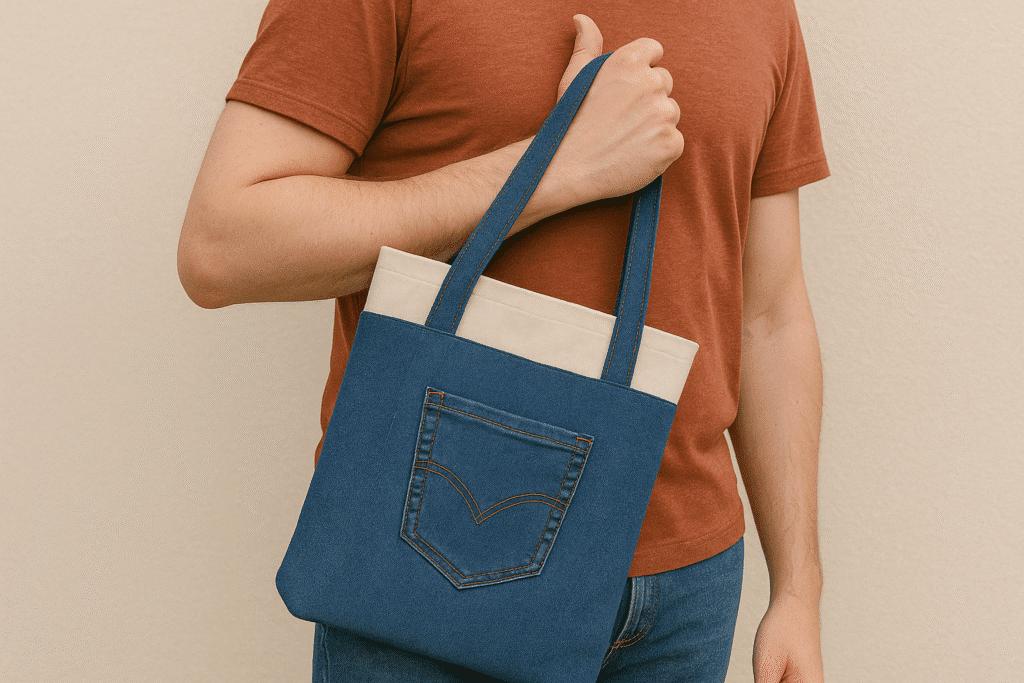 DIY denim tote bag