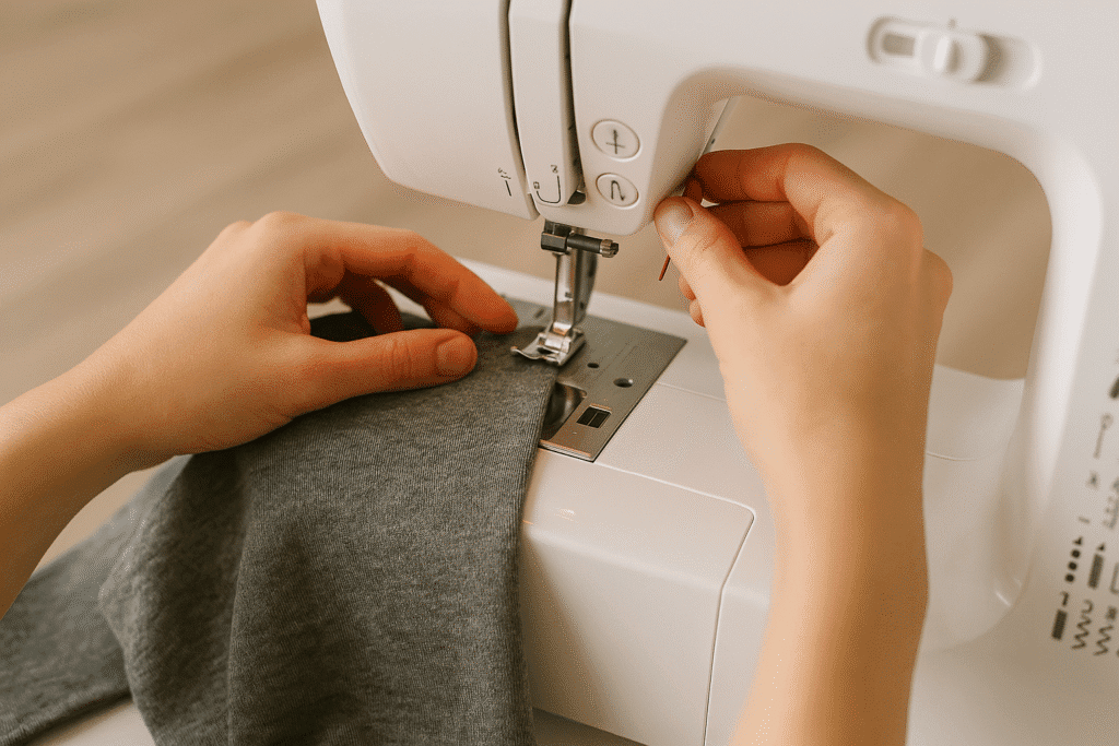 sewing thigh high socks