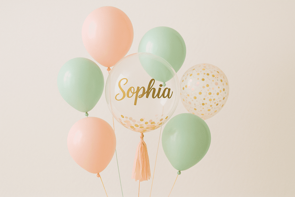 balloon with vinyl name