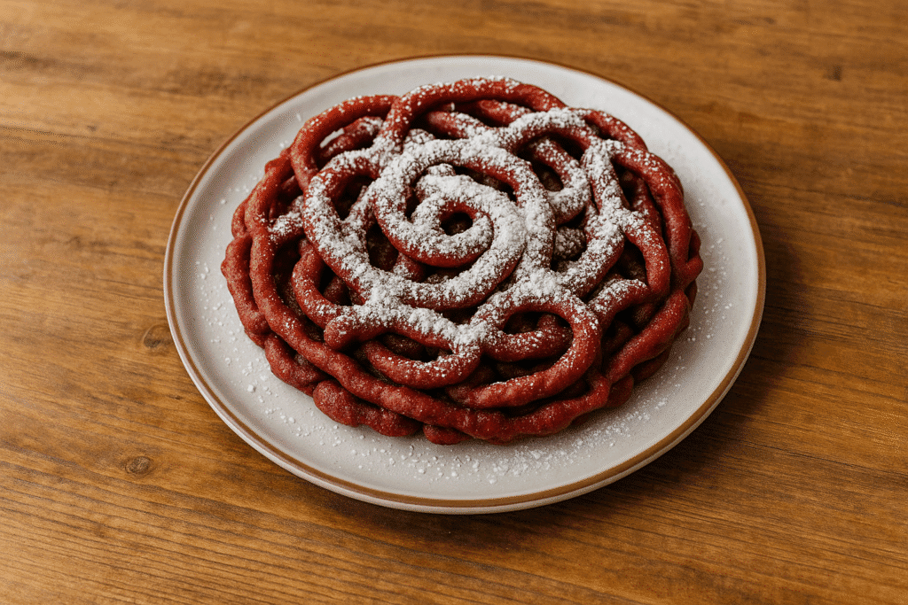 Red Velvet Funnel Cake