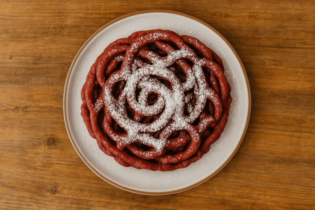 Red Velvet Funnel Cake