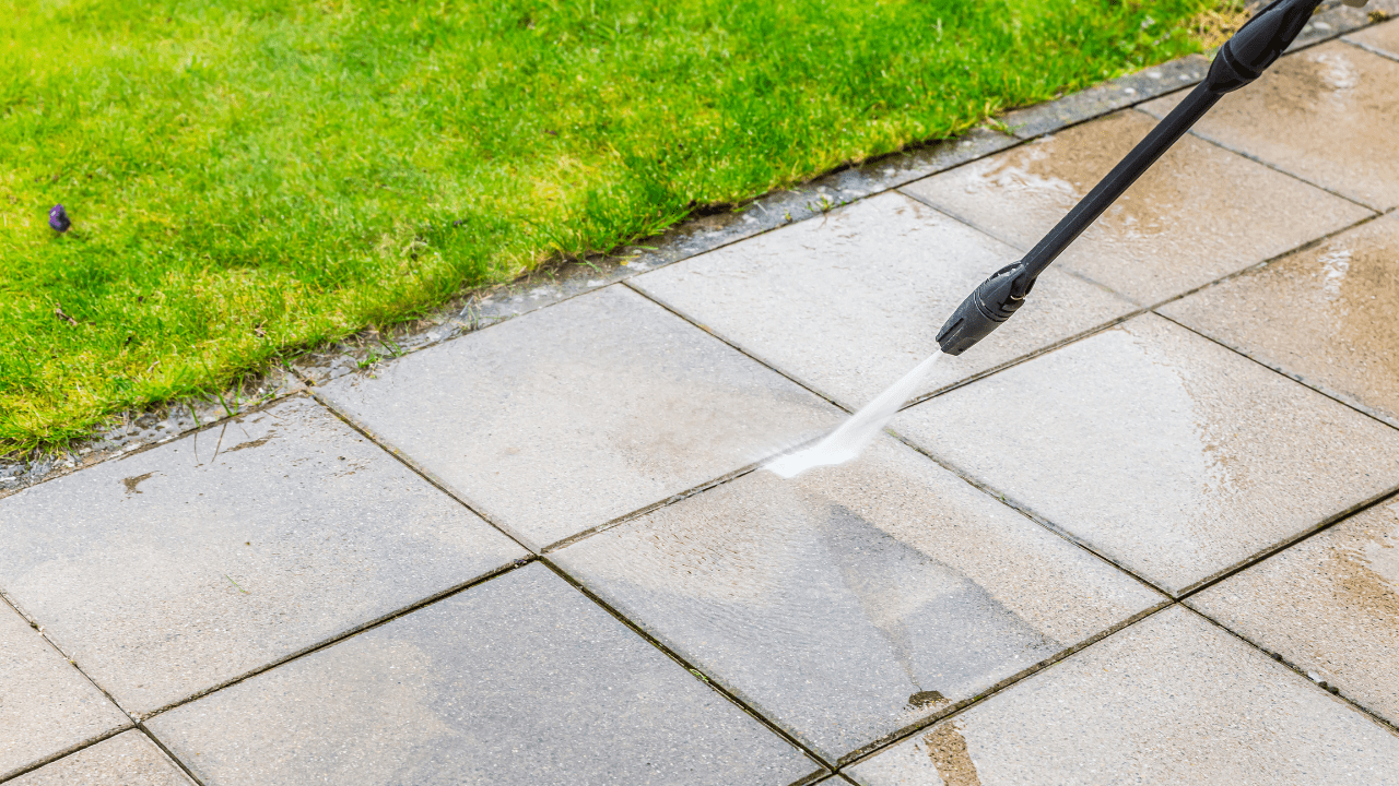 removing bird poop from patio