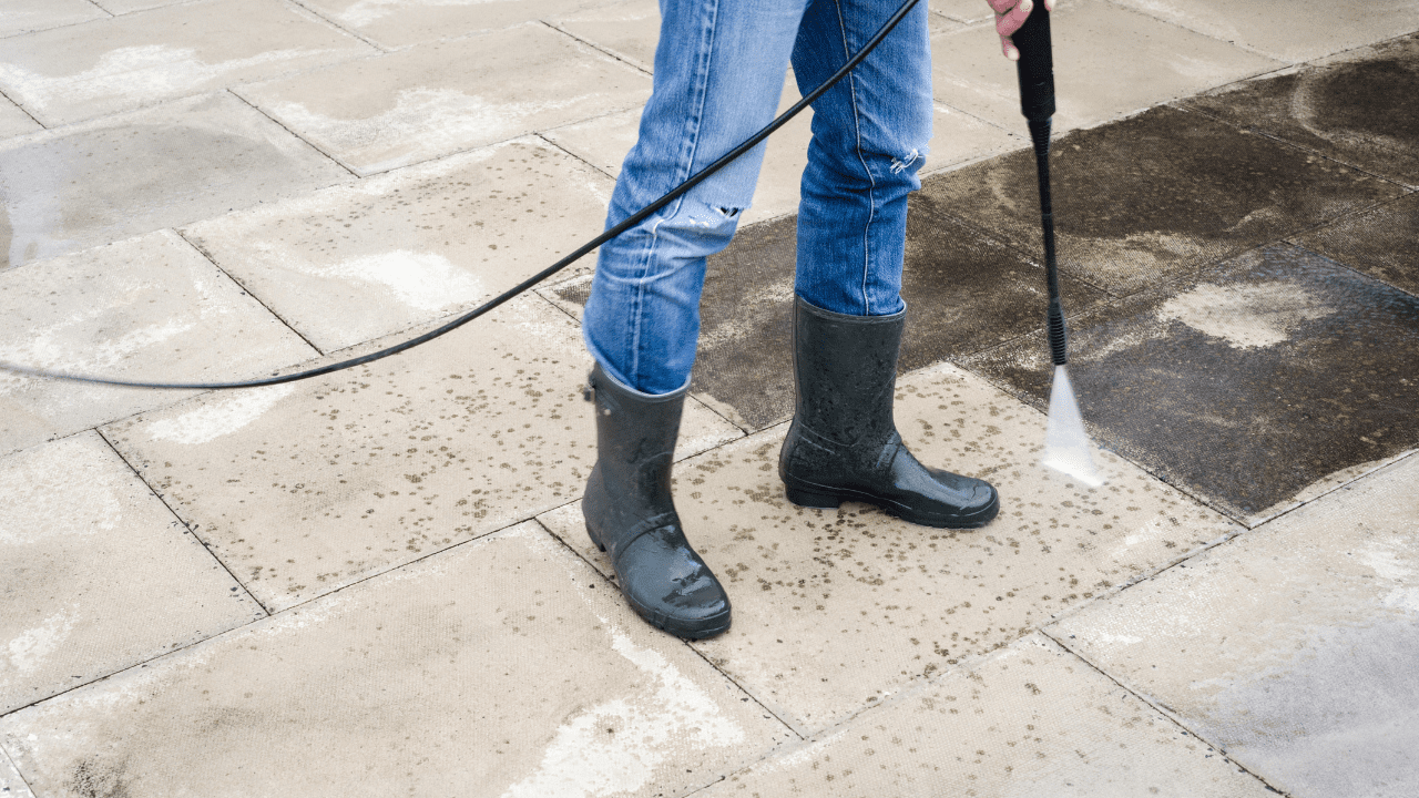 cleaning bird poop off patio