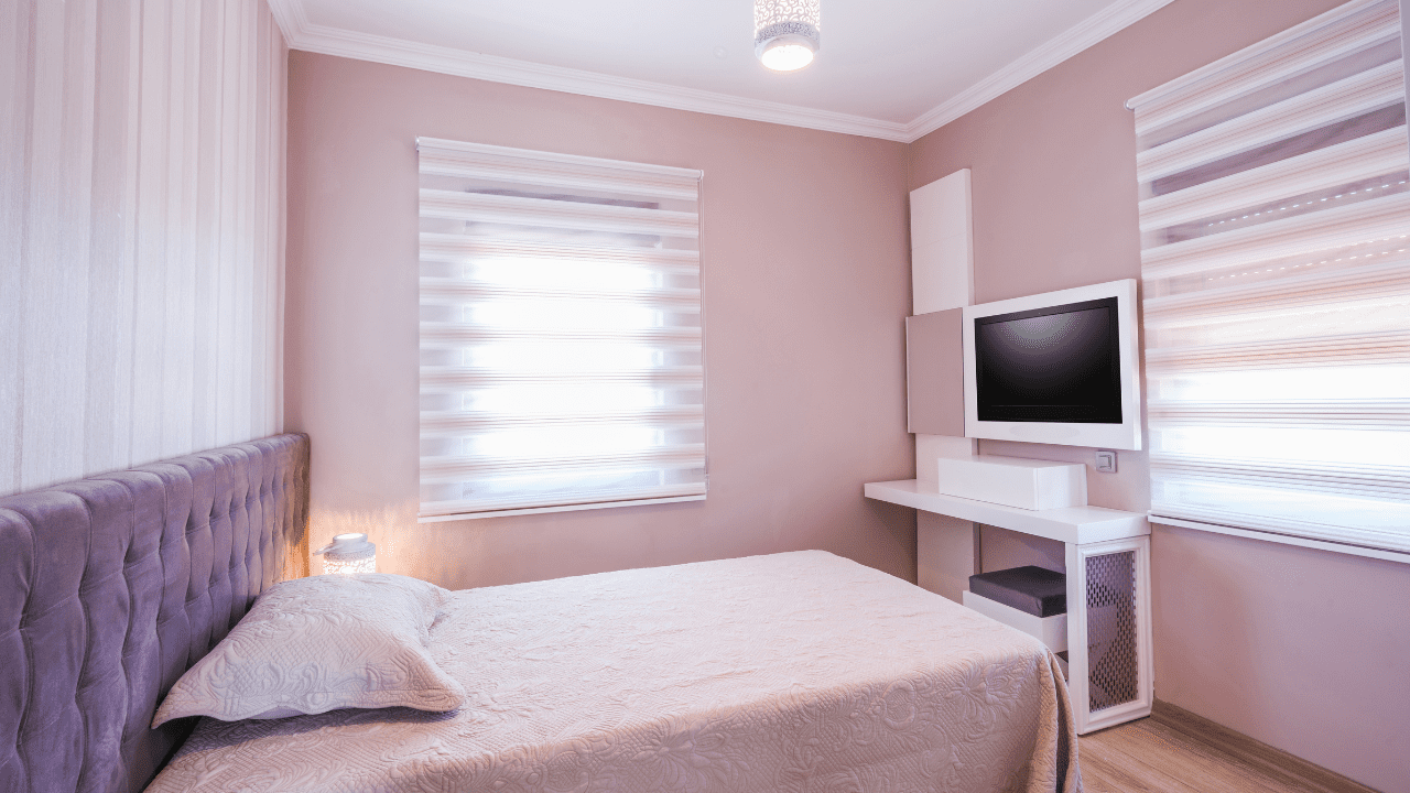 light purple bedroom