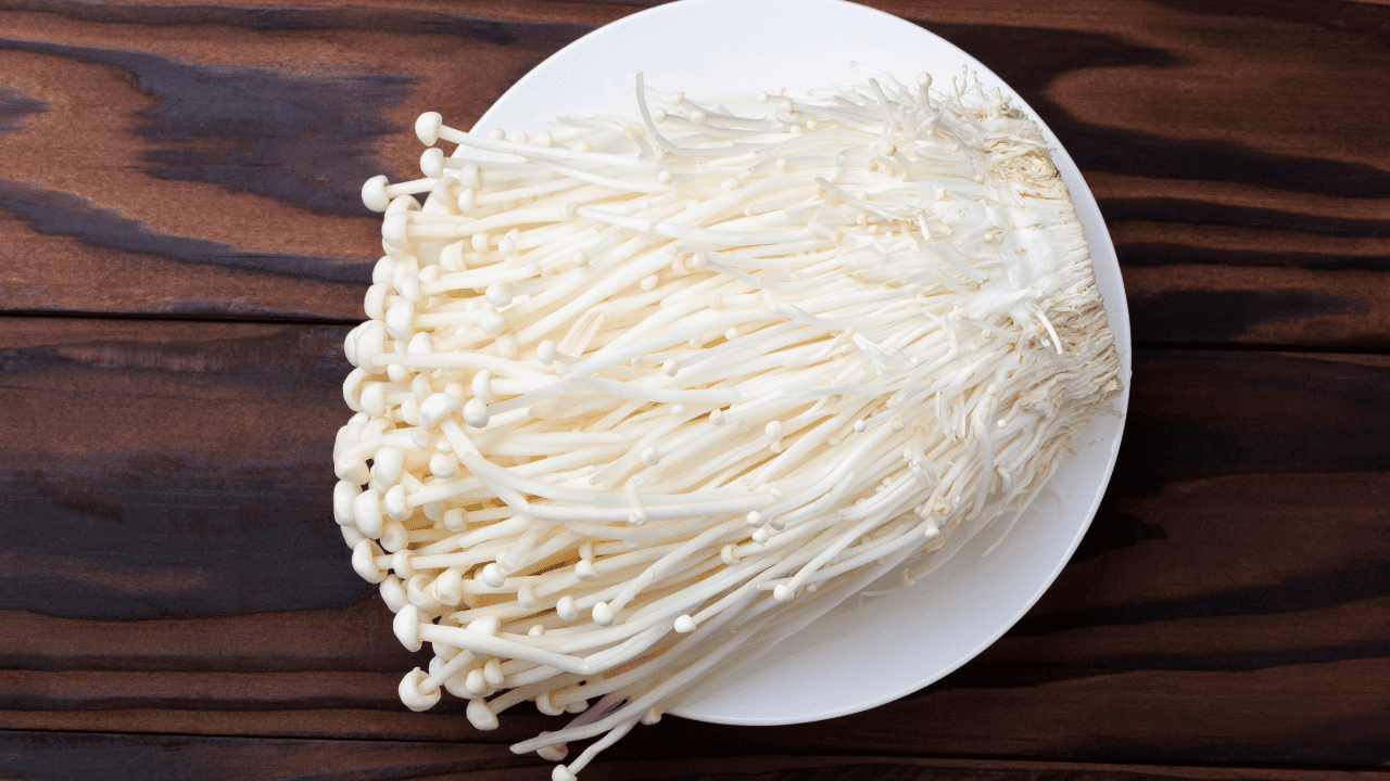 enoki mushrooms