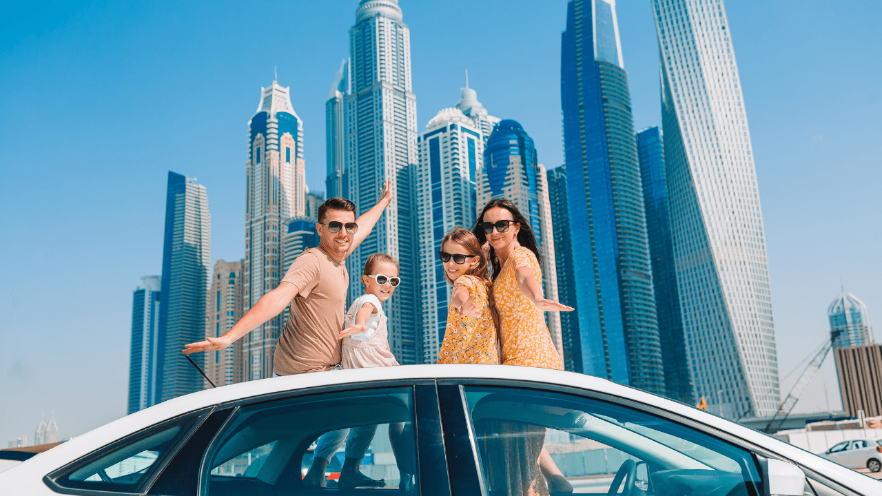 family in a new city
