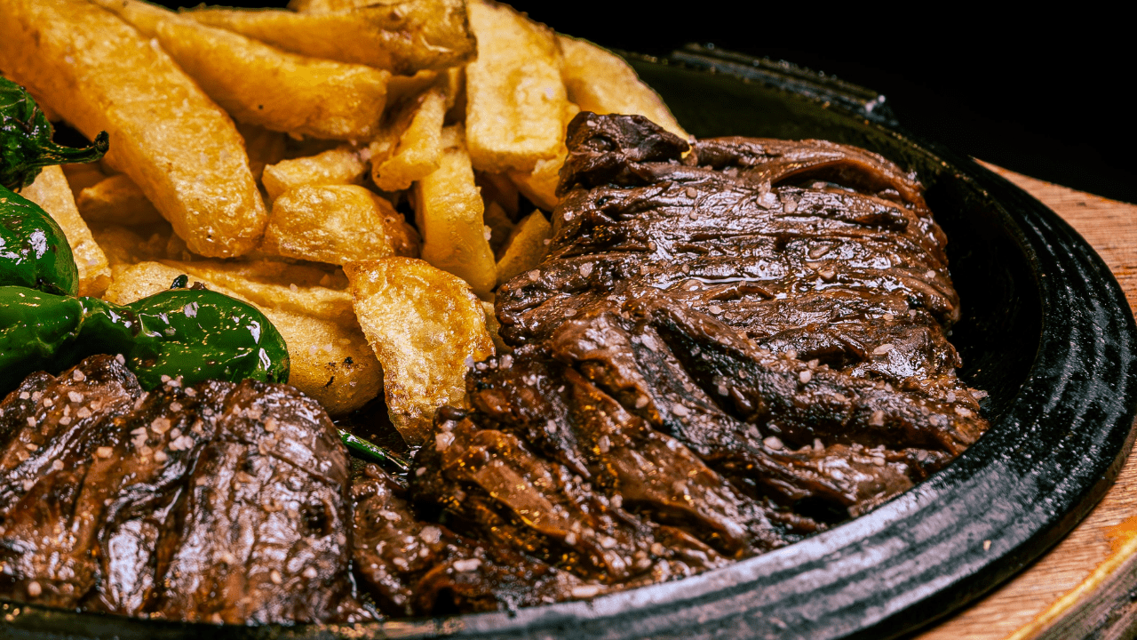 steak and chips