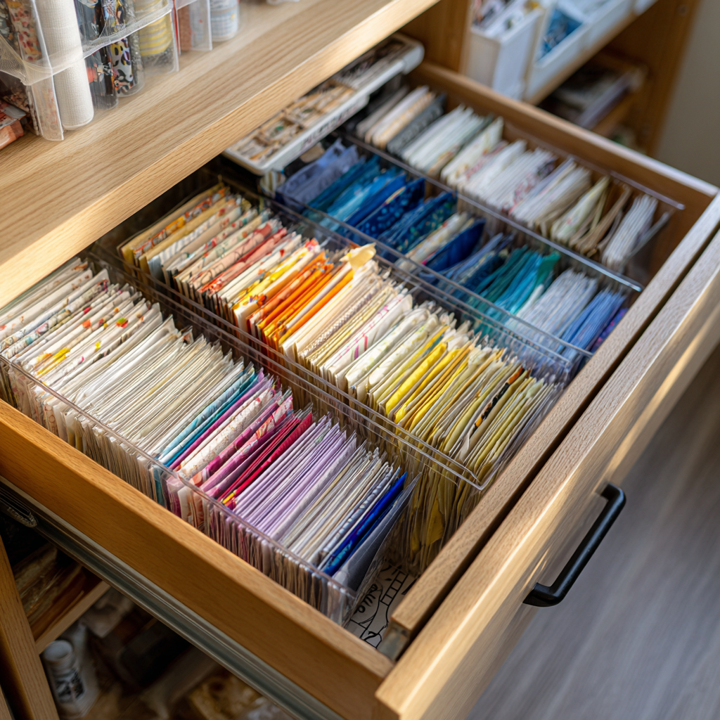 drawer storage for sewing patterns
