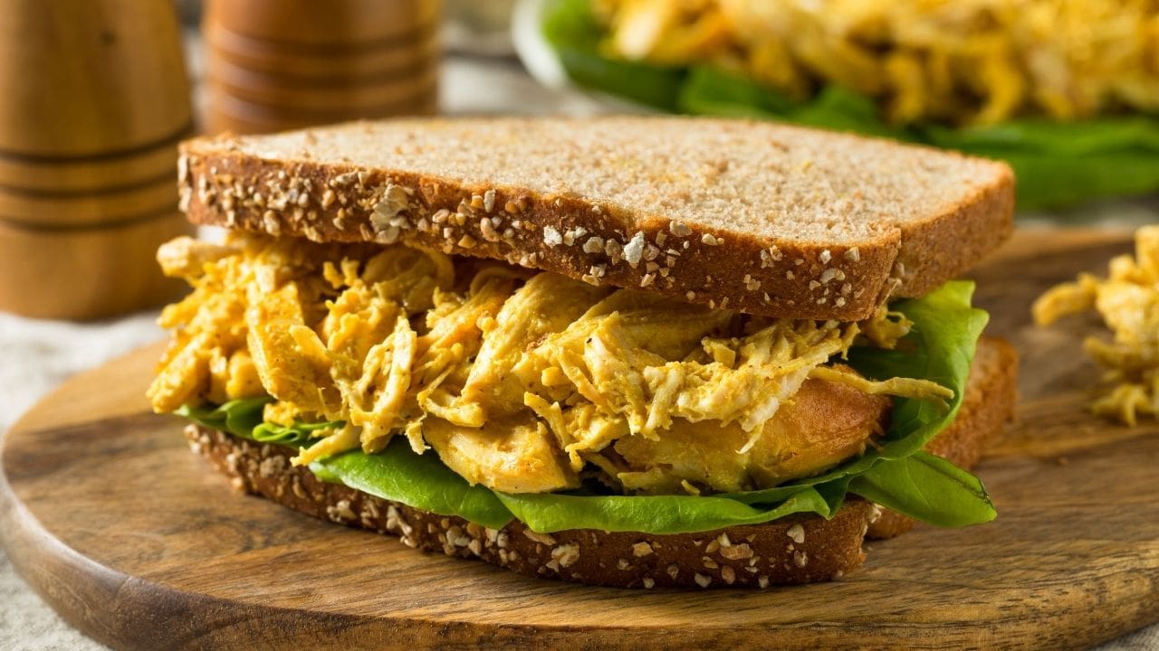 Delia Smith Coronation Chicken sandwich