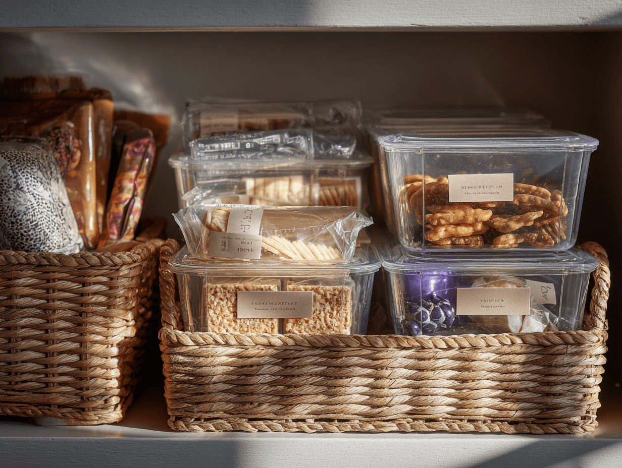 How to organise snacks in your pantry