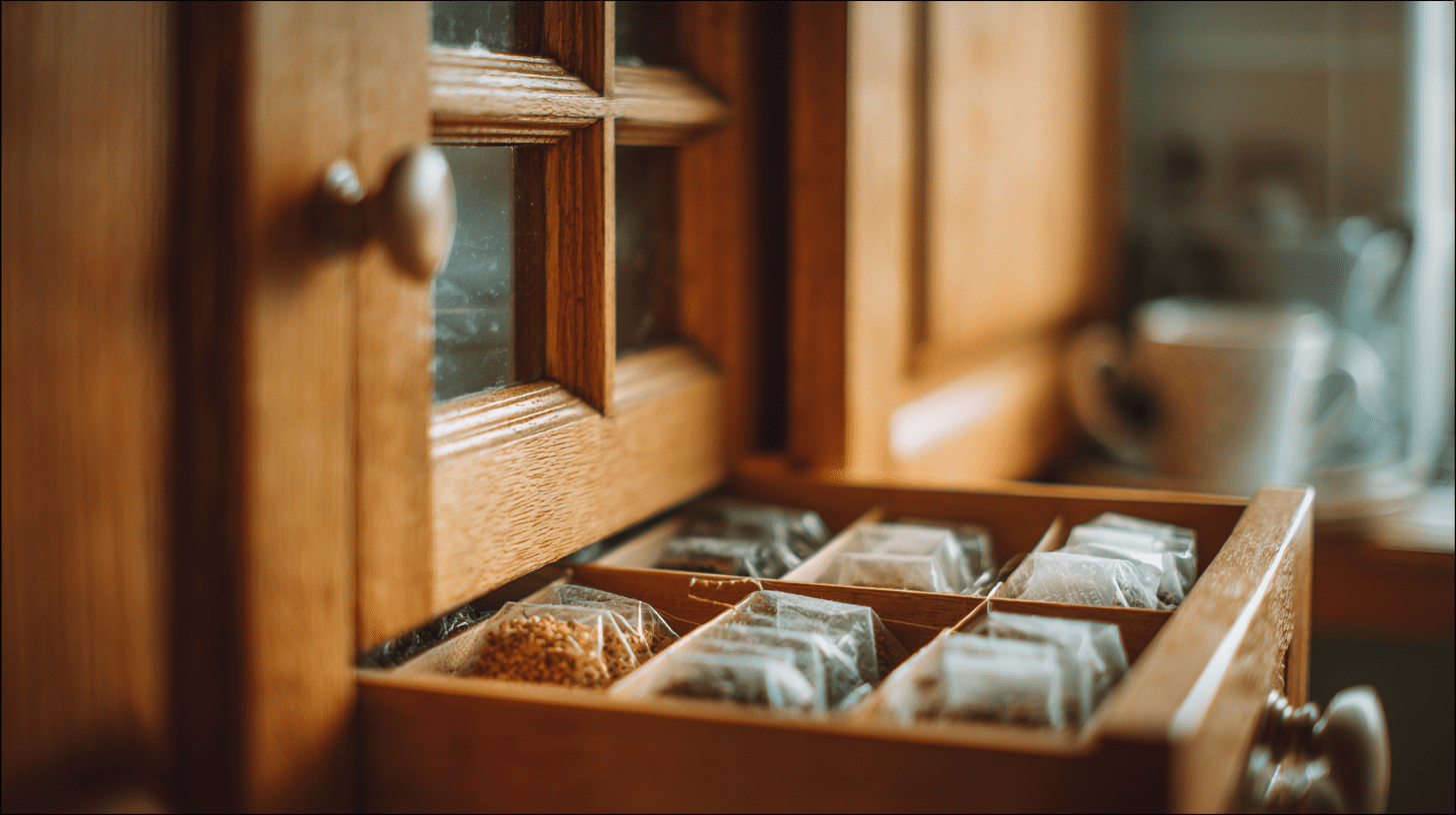 organised tea bags