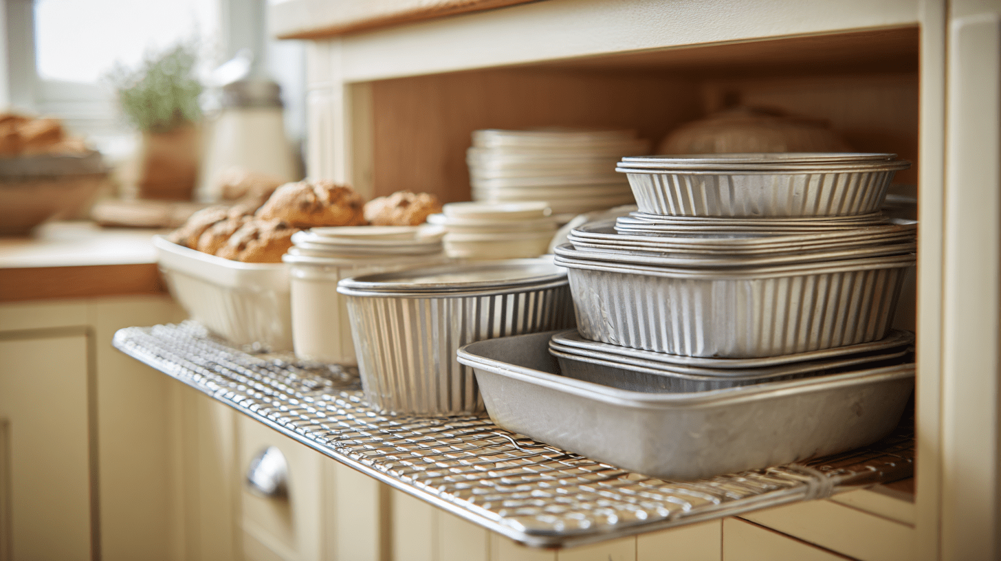 how to organise baking pans