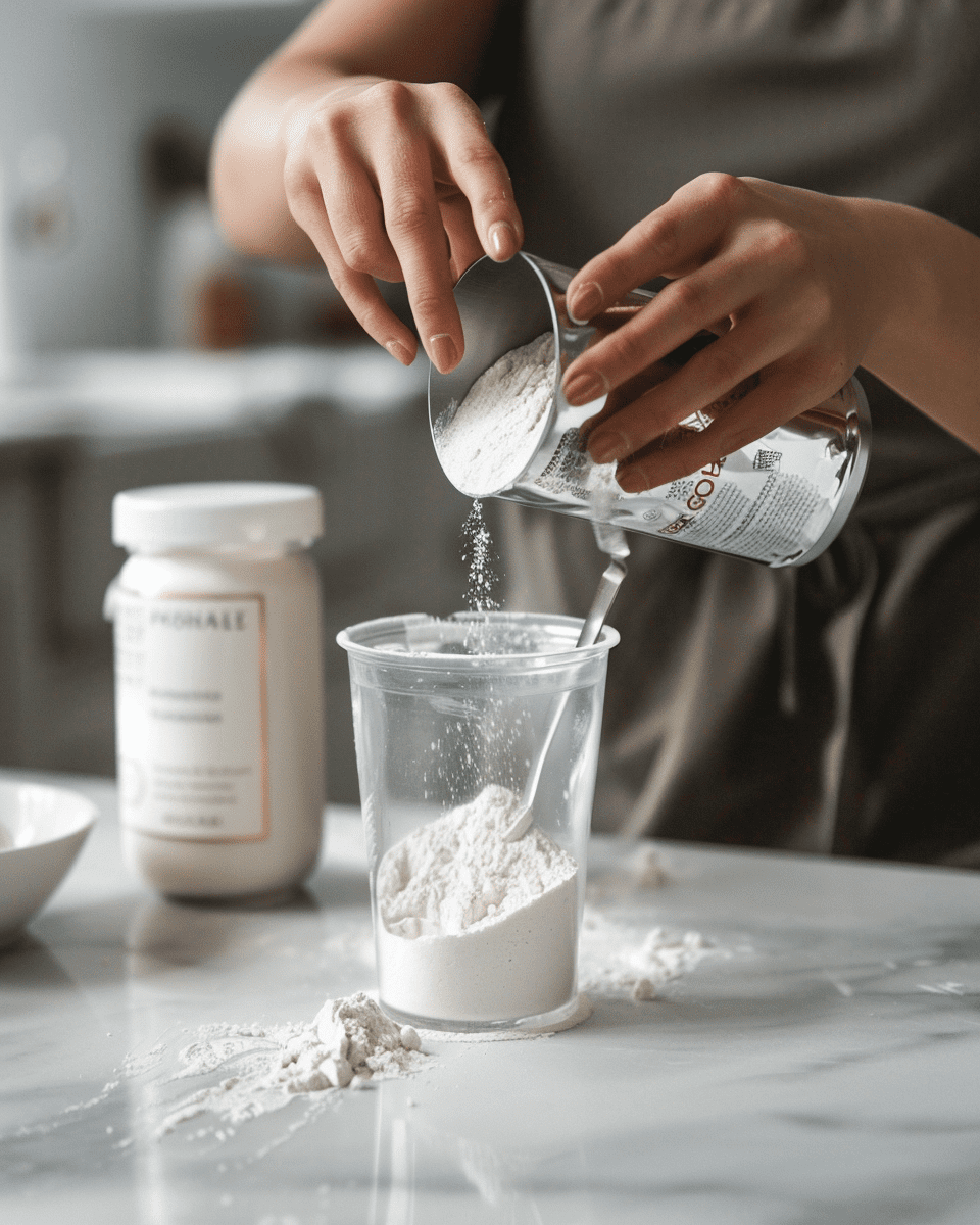 Protein Powder decanting