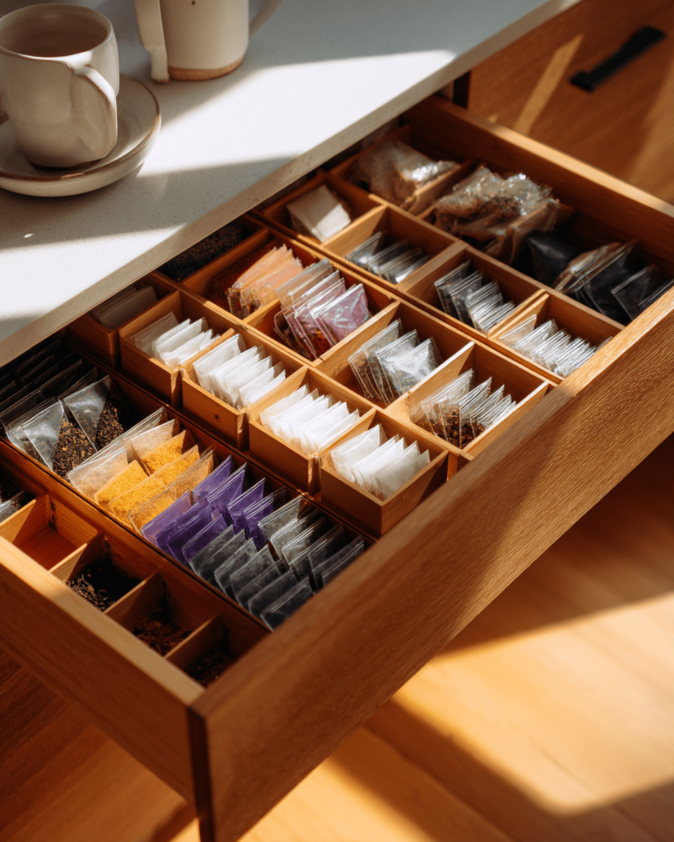 tea bag drawer insert
