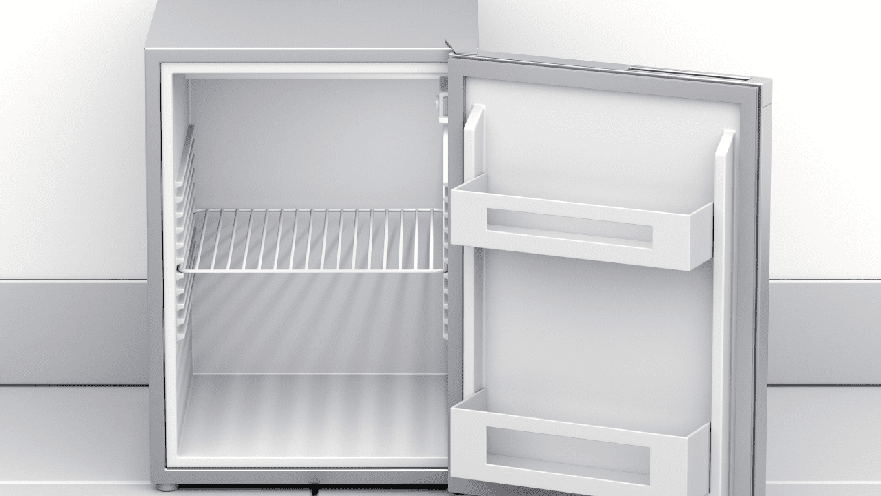 empty mini fridge