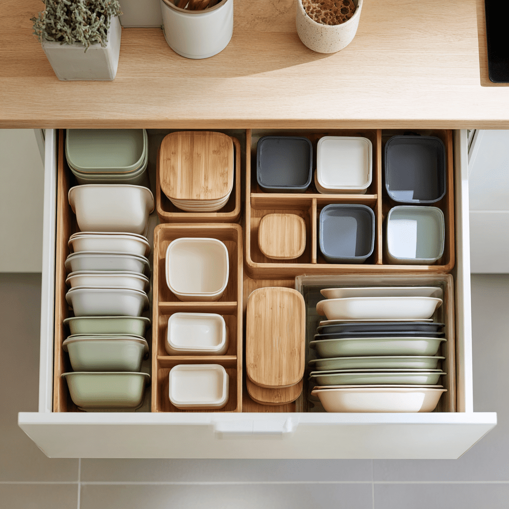food storage container organisation